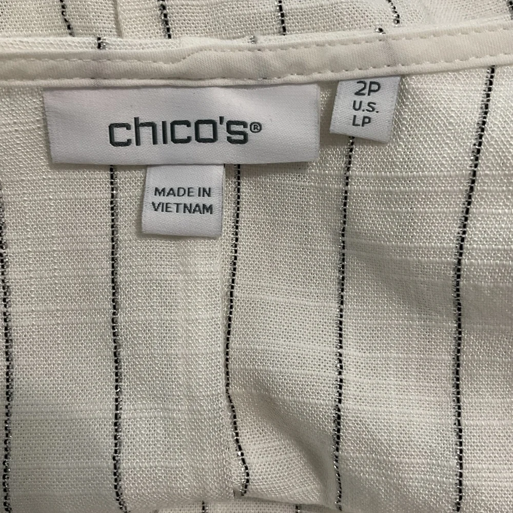 Chico's Dress Metallic Striped Maxi Size Chico’s Size 2P - Picture 8 of 10